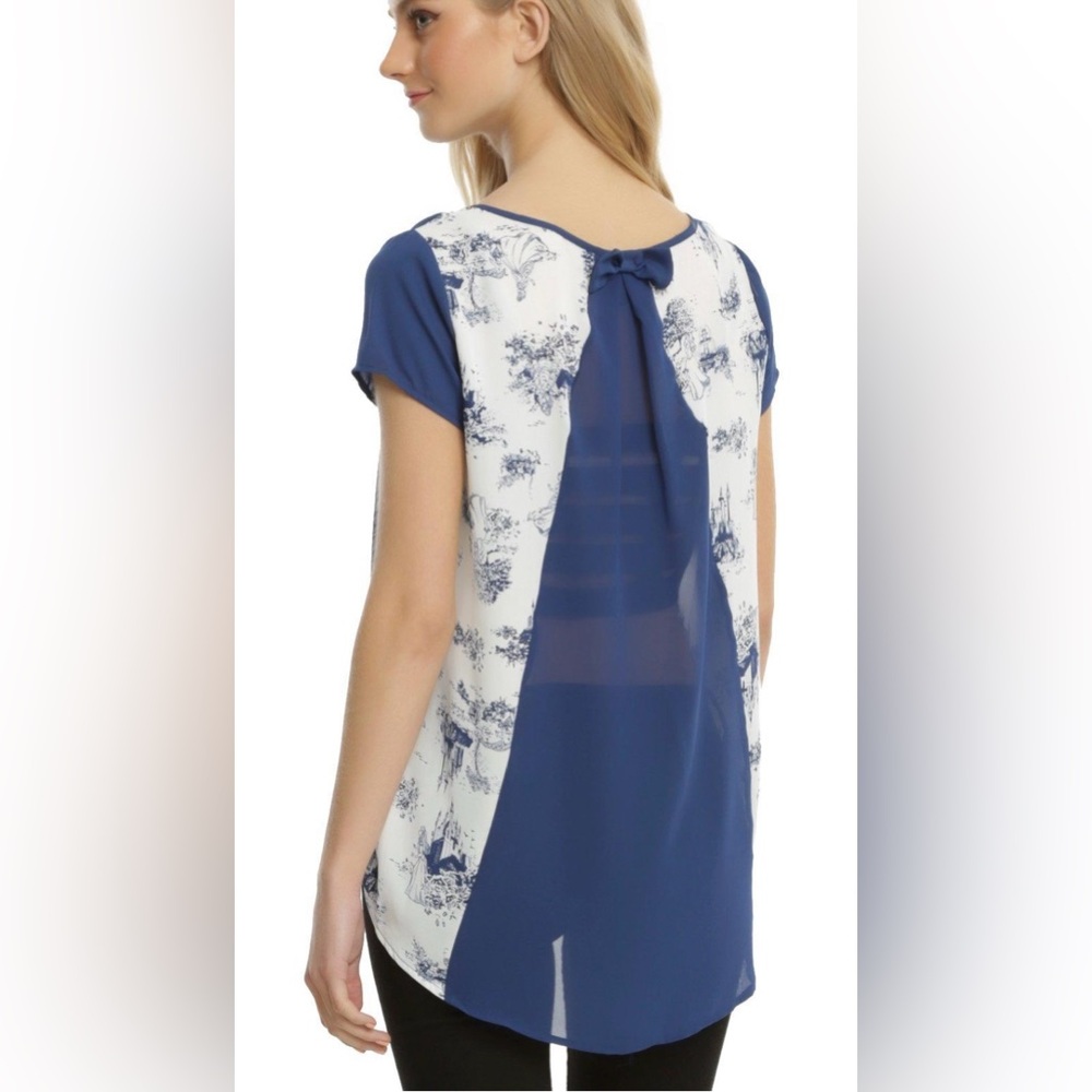 NWT Hot Topic Disney princesses toile short sleeve hi low blouse size 4X